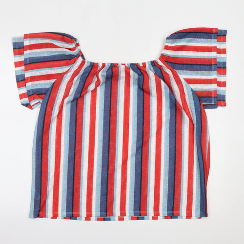 George Womens Multicoloured Striped  Basic Blouse Size 18