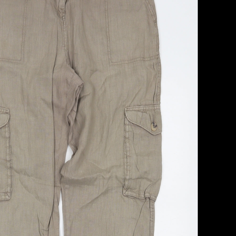 Marks and Spencer Womens Beige   Trousers  Size 16 L29 in