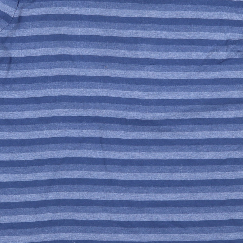 Marks and Spencer Womens Blue Striped  Basic T-Shirt Size 18
