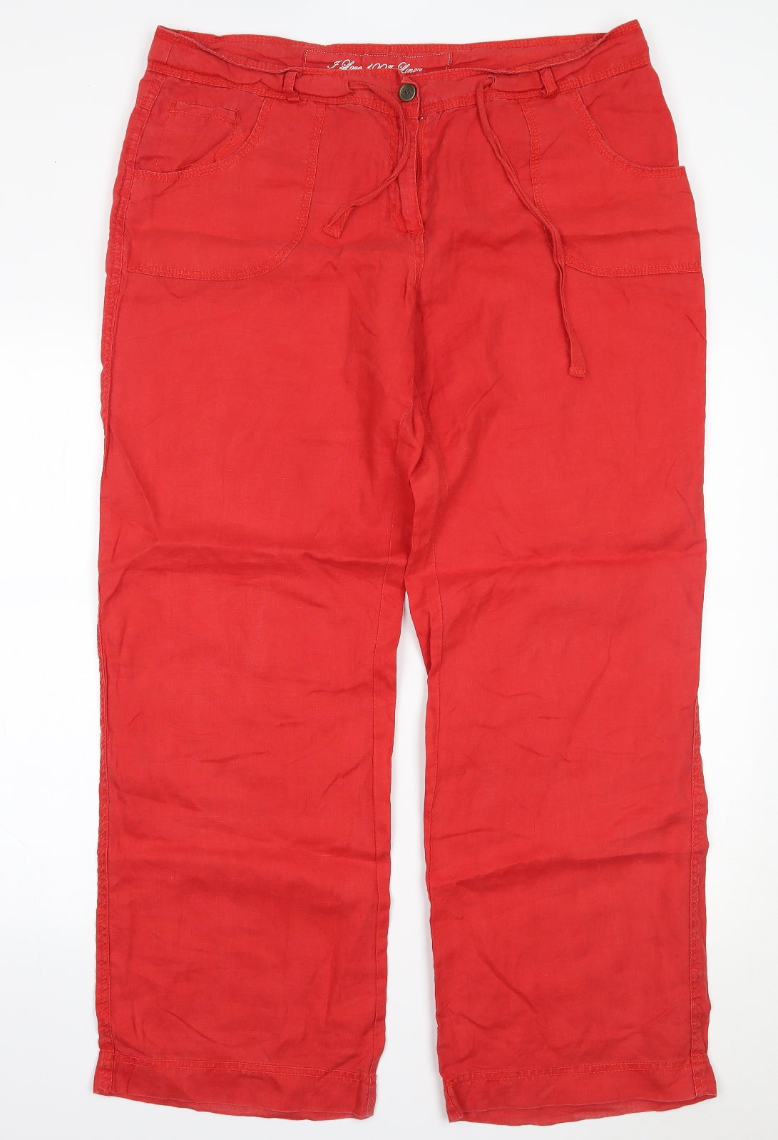Primark Womens Red   Trousers  Size 16 L30 in