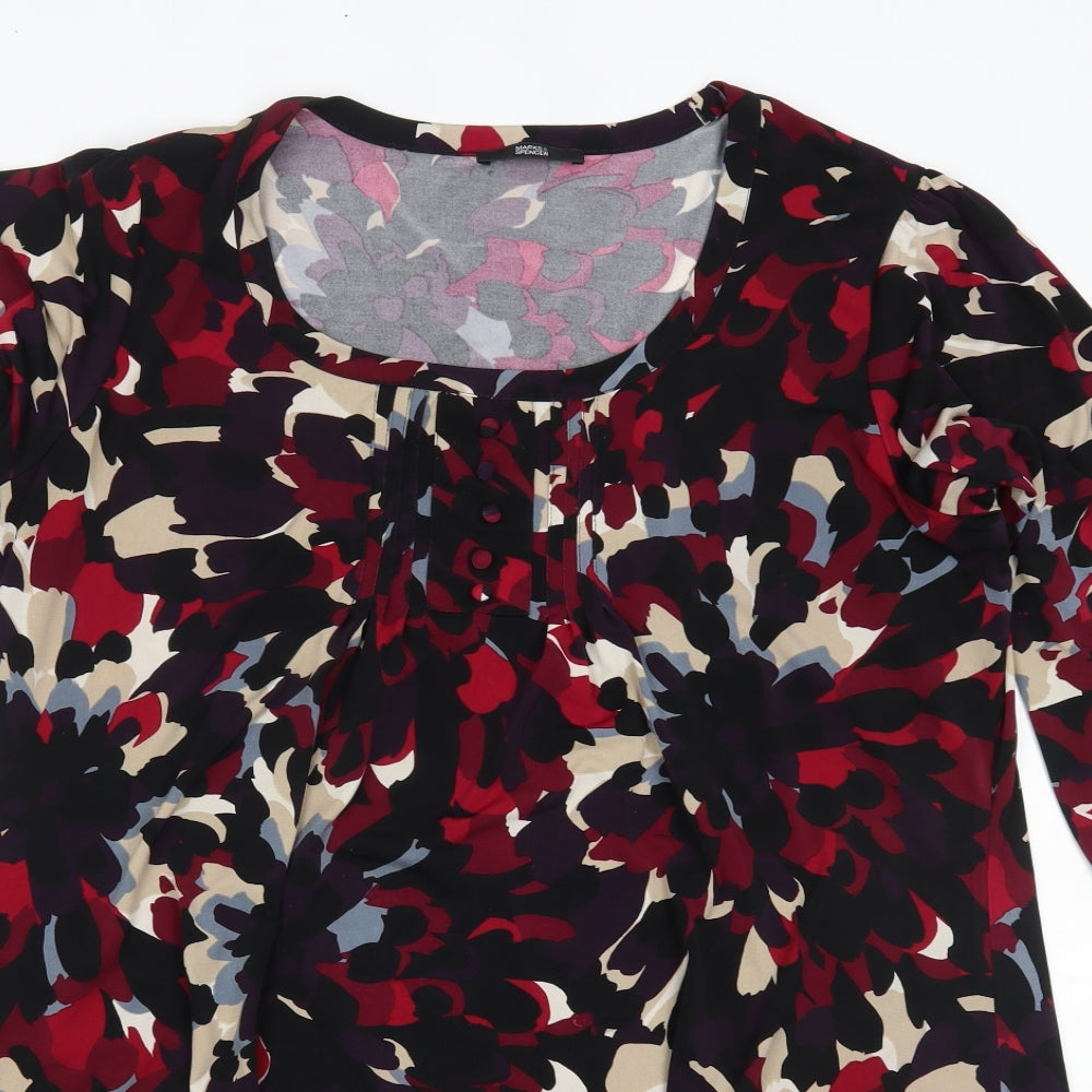 Marks and Spencer Womens Multicoloured Floral  A-Line  Size 18