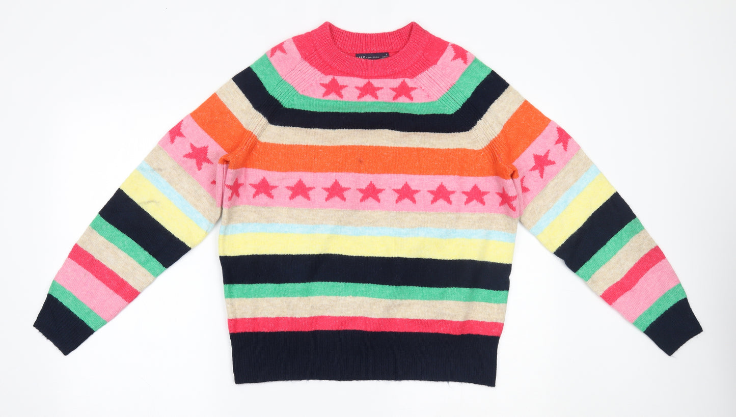 Marks and Spencer Womens Multicoloured Striped  Pullover Jumper Size S
