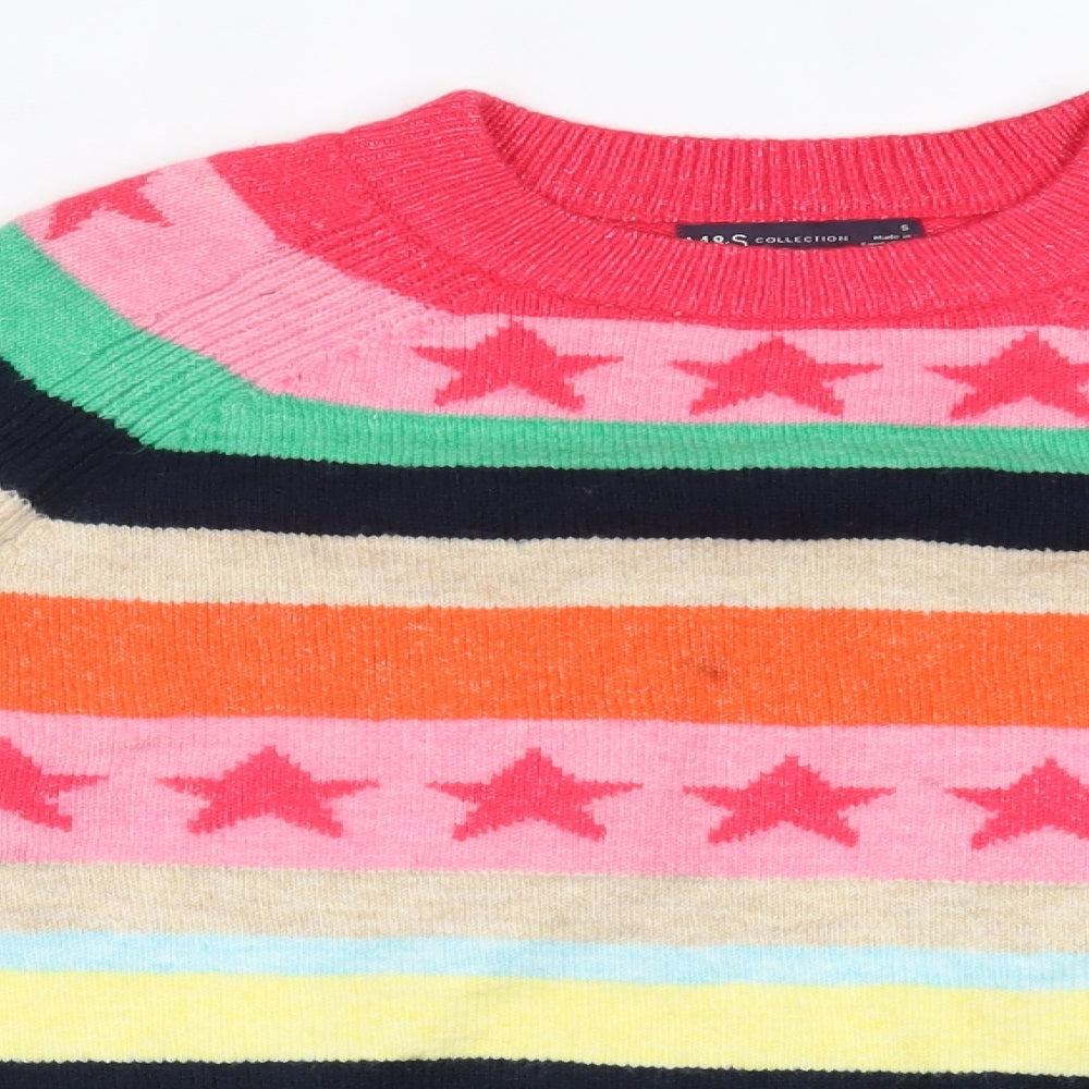Marks and Spencer Womens Multicoloured Striped  Pullover Jumper Size S