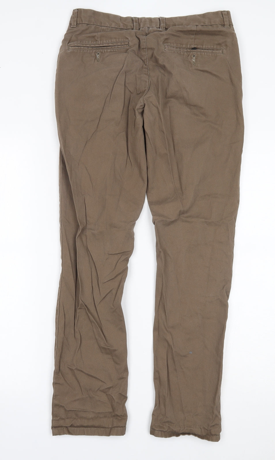moss london Mens Brown   Chino Trousers Size 30 L29 in