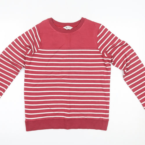 TU Womens Red Striped  Basic Blouse Size 8
