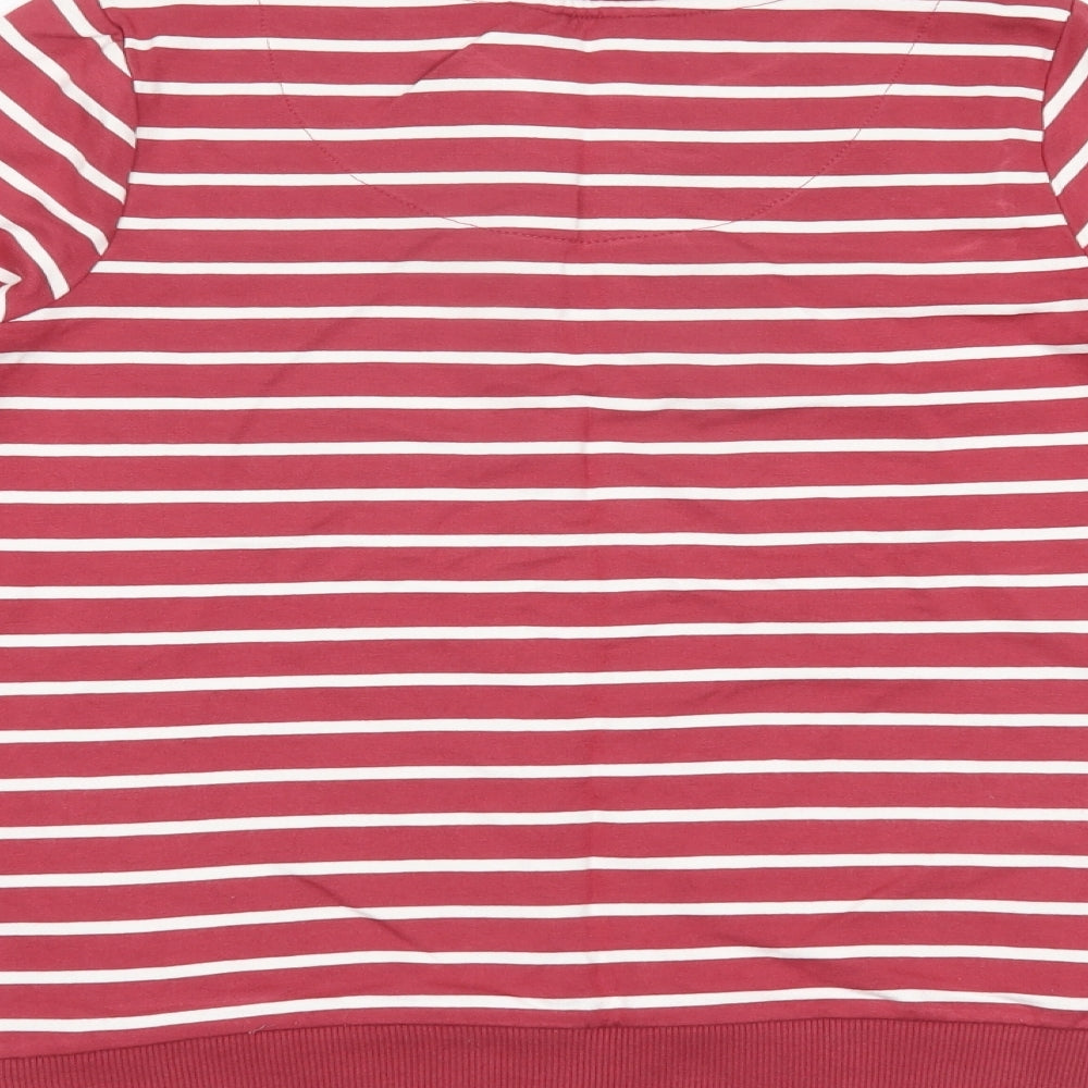 TU Womens Red Striped  Basic Blouse Size 8