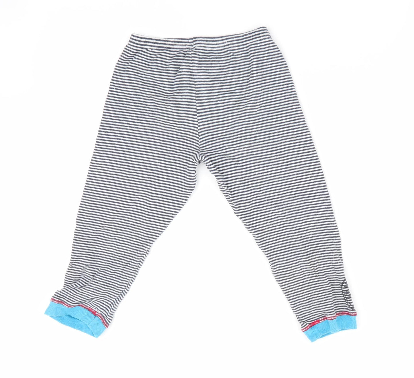 Preworn Boys Black Striped   Pyjama Pants Size 4-5 Years