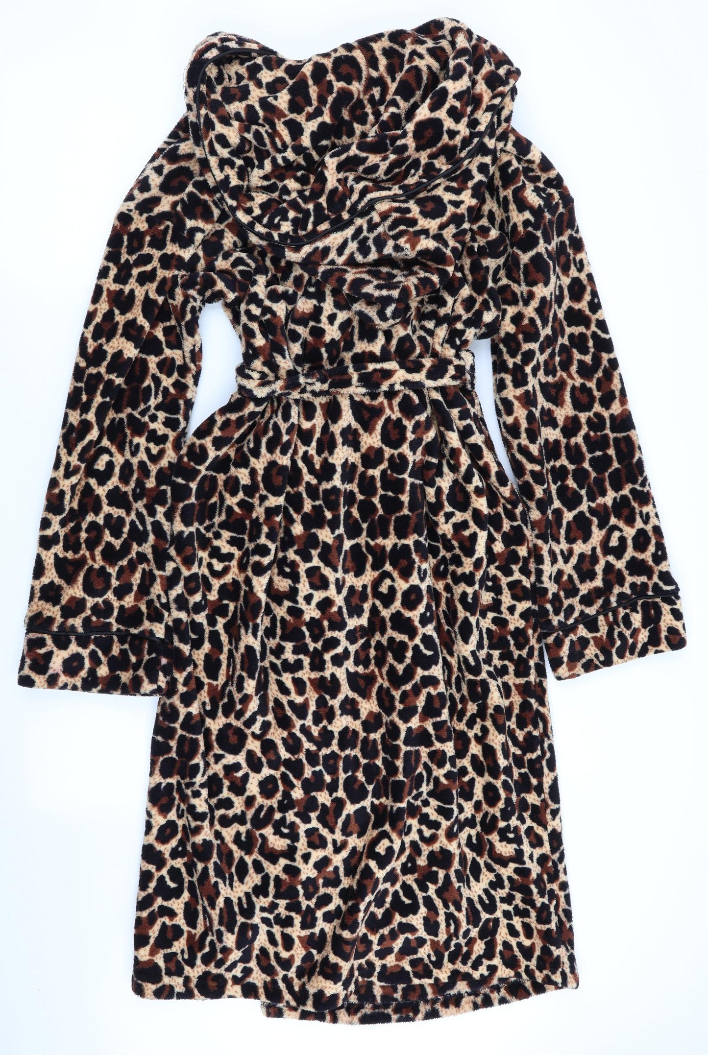 George Womens Brown Animal Print   Gown Size L
