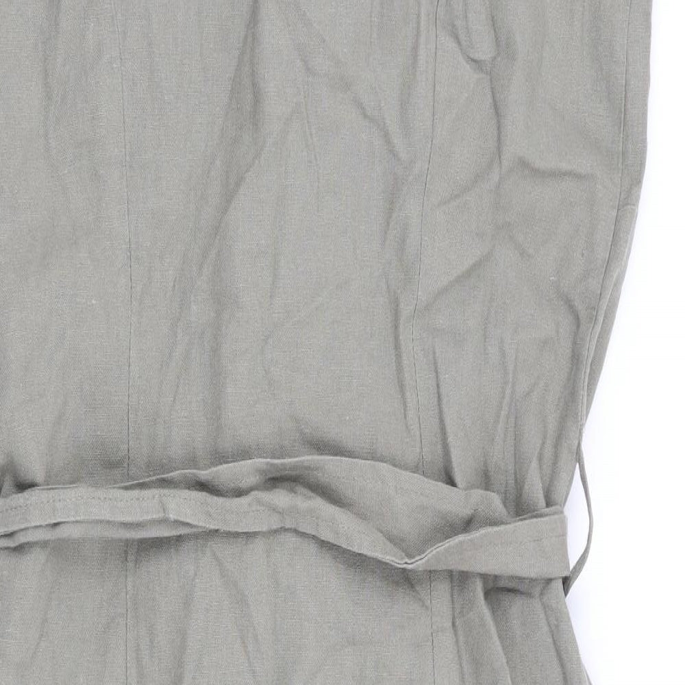 Florence and Fred Womens Green   Shirt Dress  Size 12  - Linen Look Dress
