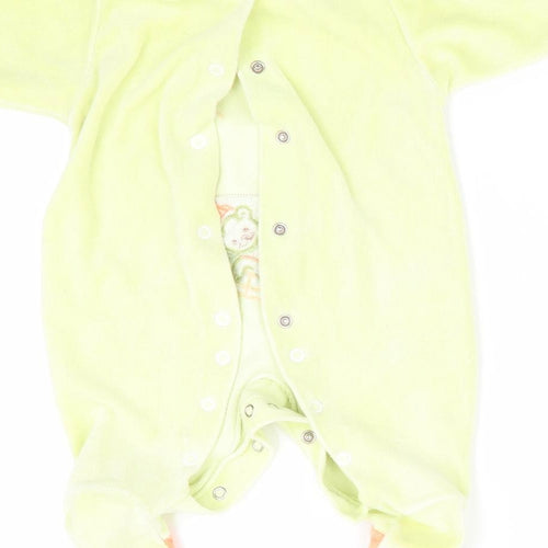 Miminho Boys Green Animal Print  Babygrow One-Piece Size 12 Months  - Teddy Bear