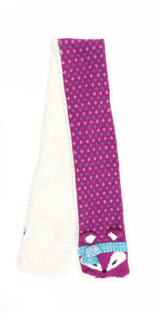 Preworn Girls Purple Animal Print  Scarf Scarves & Wraps One Size  - Eared mouse face