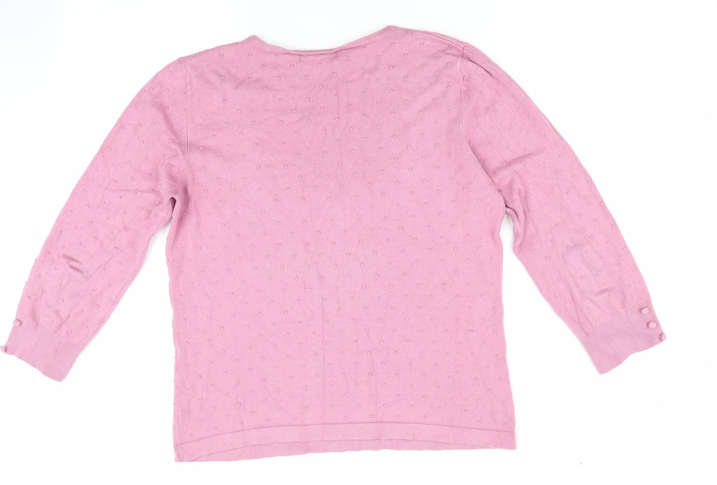 Hampton Republic Womens Pink Polka Dot  Pullover Jumper Size S