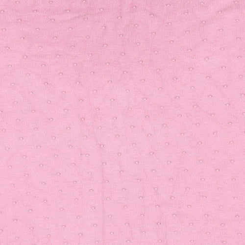 Hampton Republic Womens Pink Polka Dot  Pullover Jumper Size S