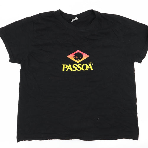Keya Mens Black    T-Shirt Size L  - Poassoa