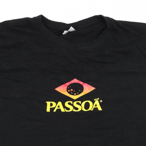 Keya Mens Black    T-Shirt Size L  - Poassoa