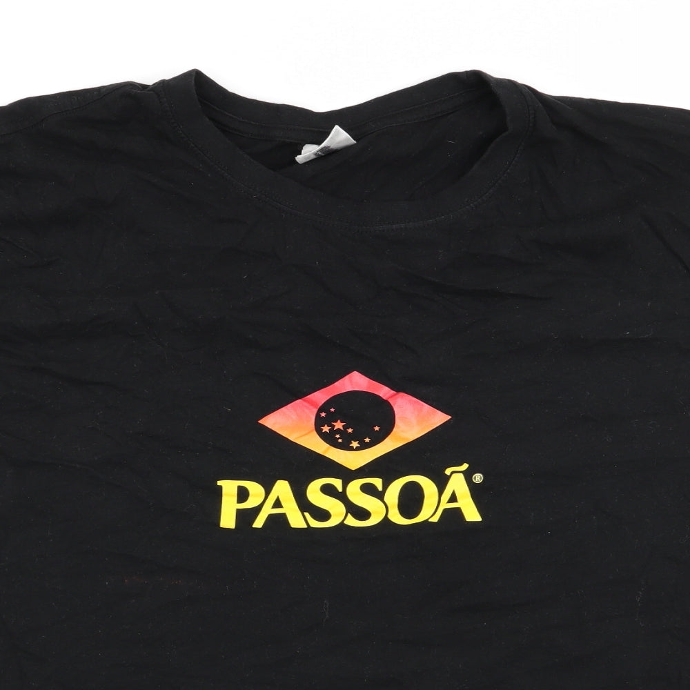 Keya Mens Black    T-Shirt Size L  - Poassoa