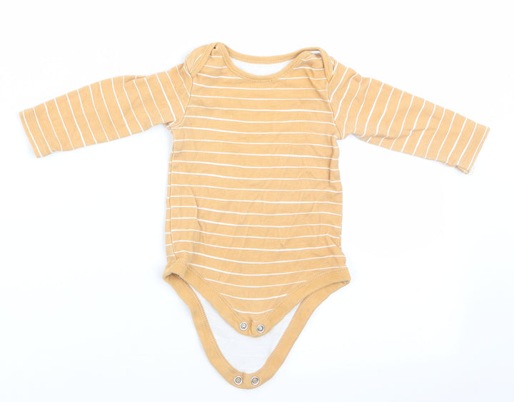TU Boys Gold Striped Romper One-Piece Size 3-6 Months