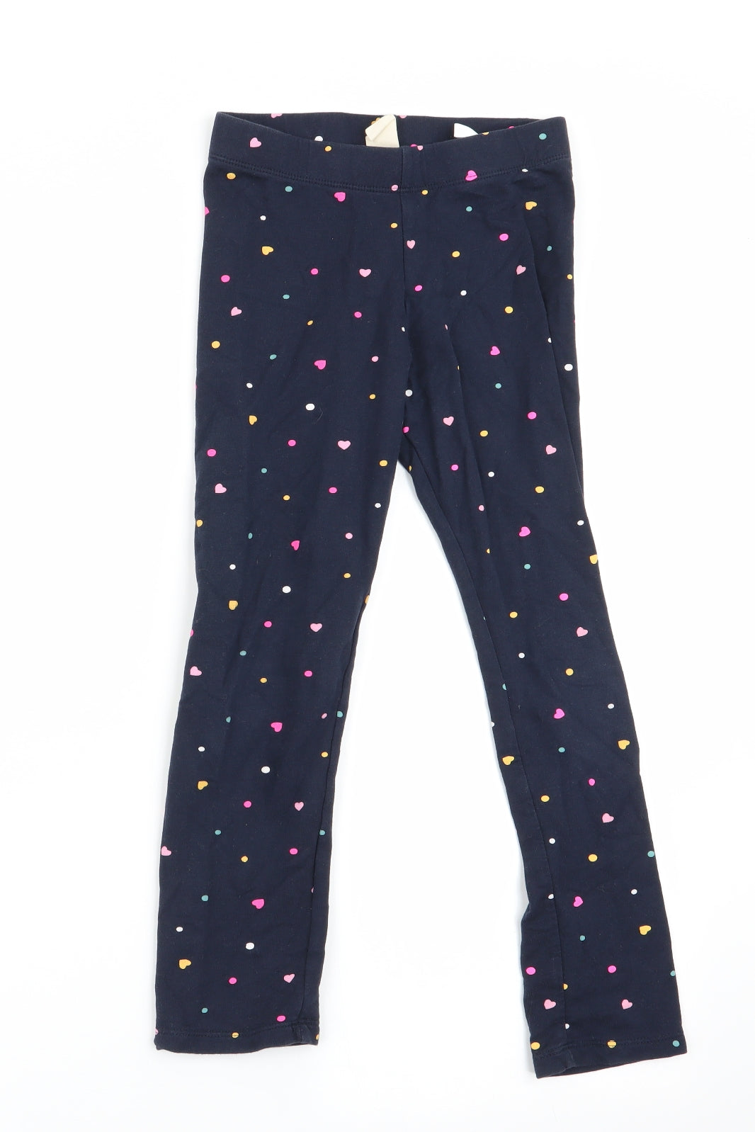 H&M Girls Blue Polka Dot  Jegging Trousers Size 7 Years