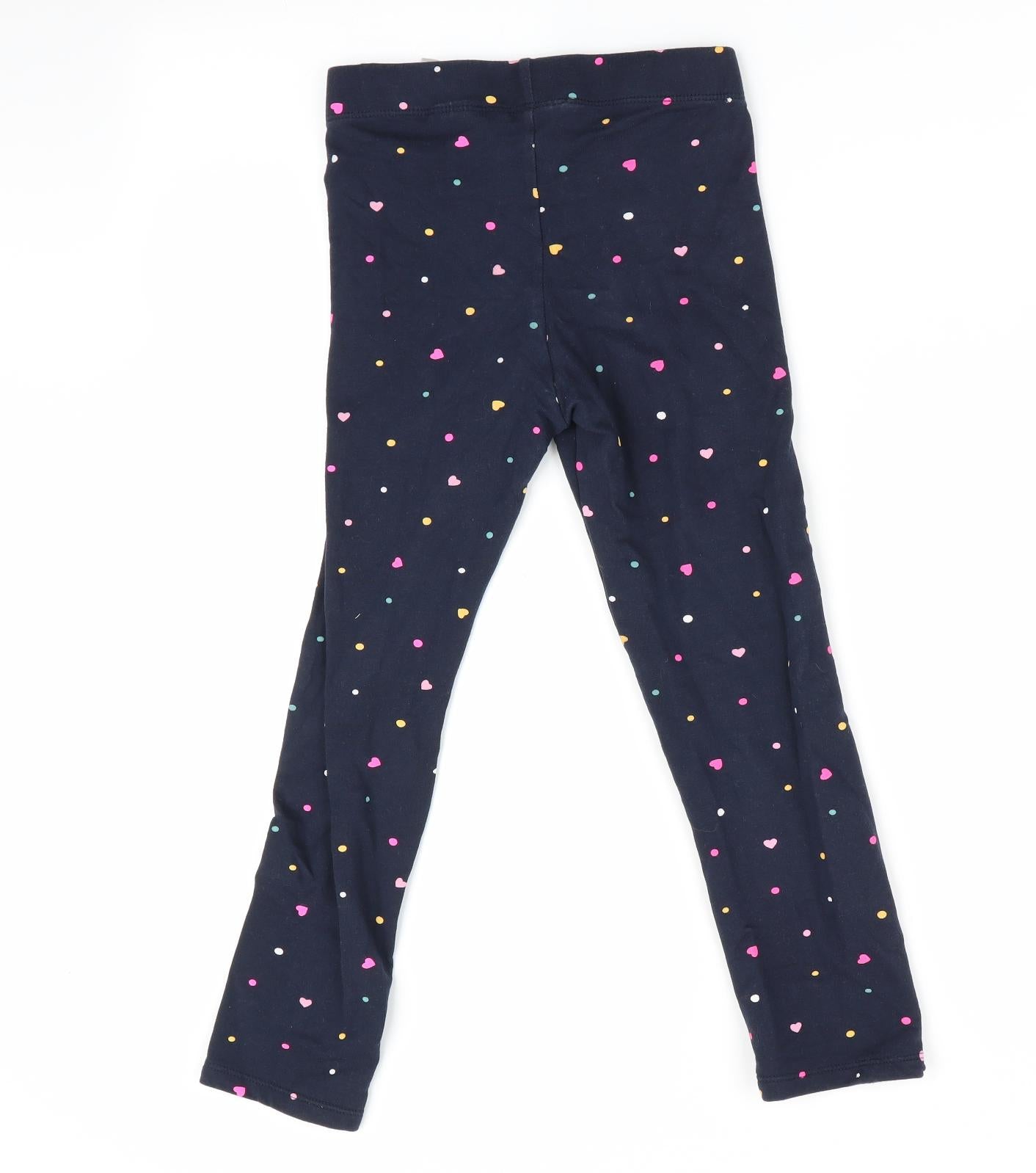 H&M Girls Blue Polka Dot  Jegging Trousers Size 7 Years