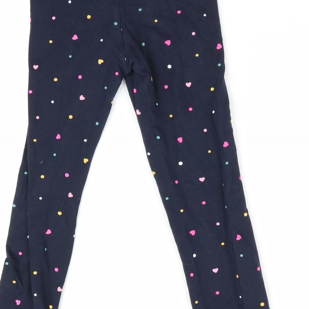H&M Girls Blue Polka Dot  Jegging Trousers Size 7 Years