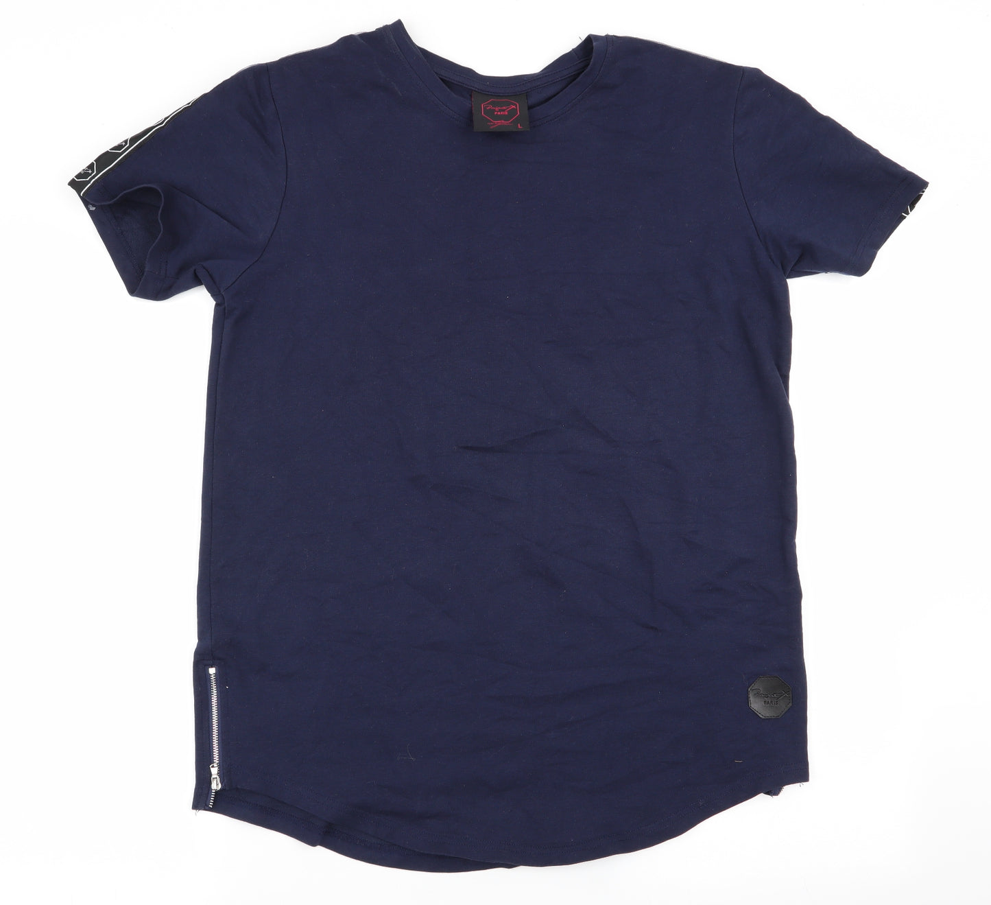 Project Paris Mens Blue    T-Shirt Size L