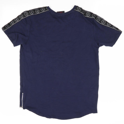 Project Paris Mens Blue    T-Shirt Size L