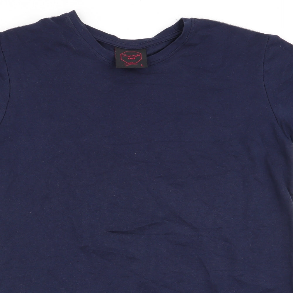 Project Paris Mens Blue    T-Shirt Size L
