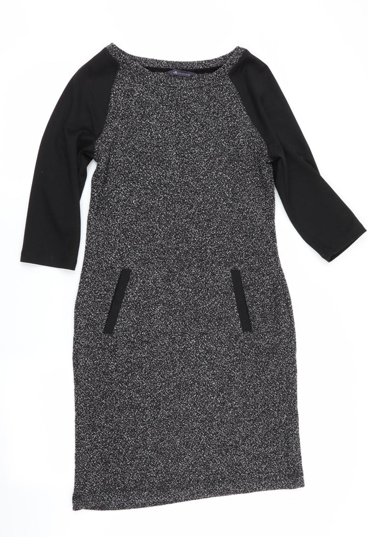 Marks and Spencer Womens Grey Colourblock Bodycon Size 10
