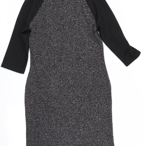 Marks and Spencer Womens Grey Colourblock  Bodycon  Size 10