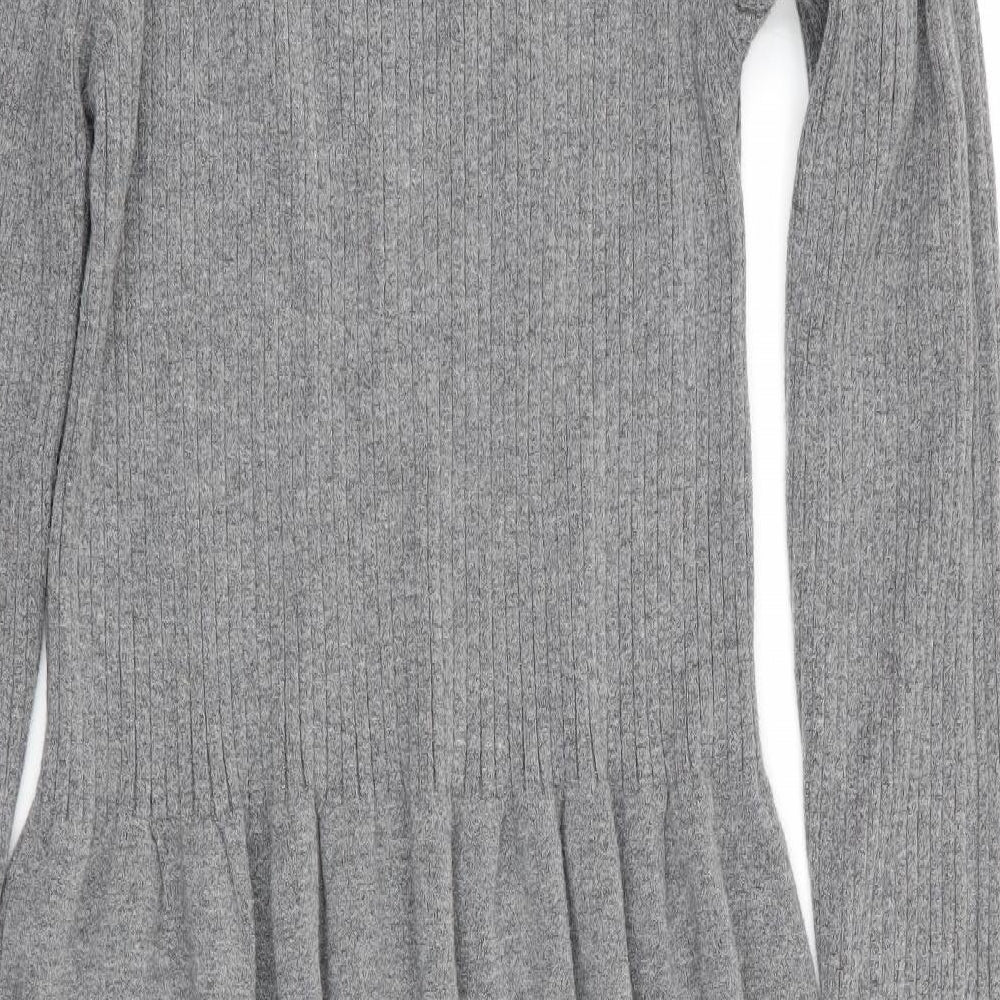 Primark Womens Grey   Jumper Dress  Size L  - Fit and Flare