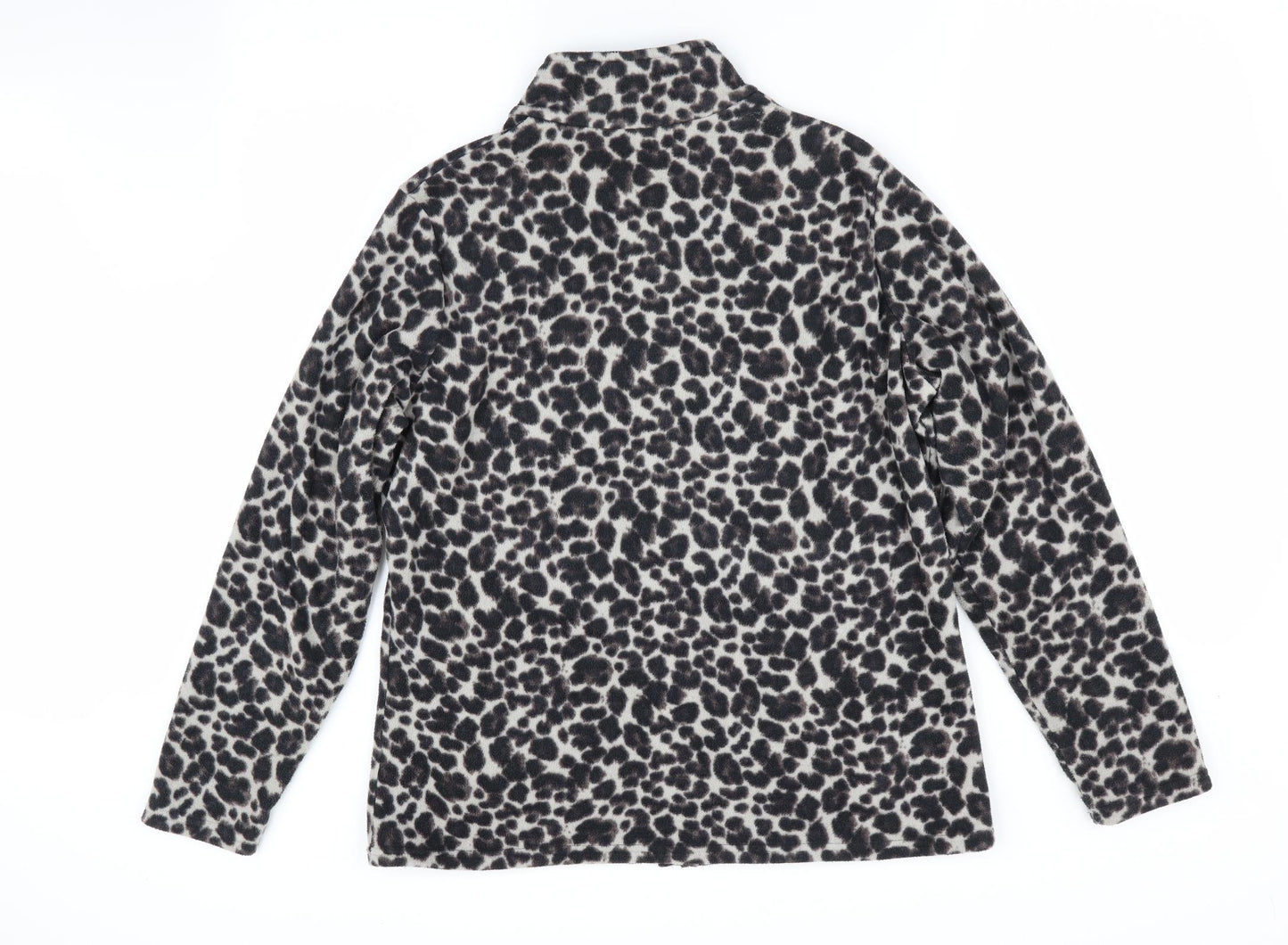 Active Womens Brown Animal Print  Jacket Coat   - Fleece Jacket
