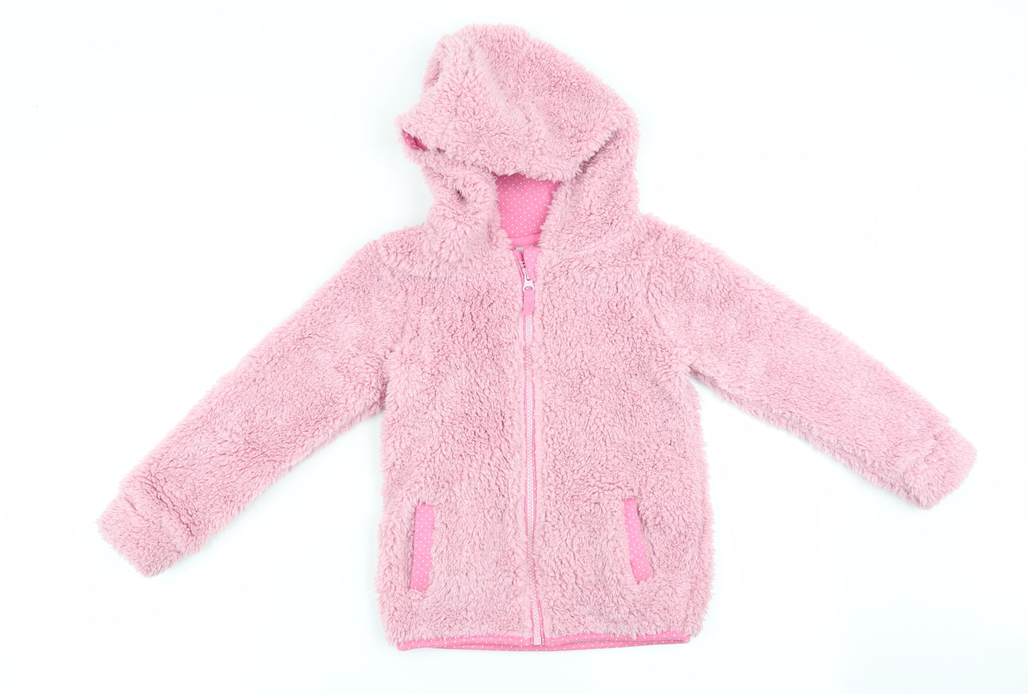 TU Girls Pink   Jacket Coat Size 6-7 Years  - Fleece