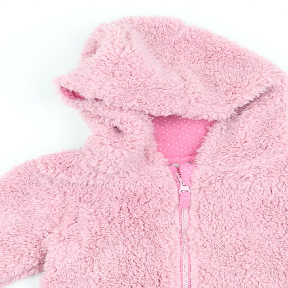 TU Girls Pink   Jacket Coat Size 6-7 Years  - Fleece