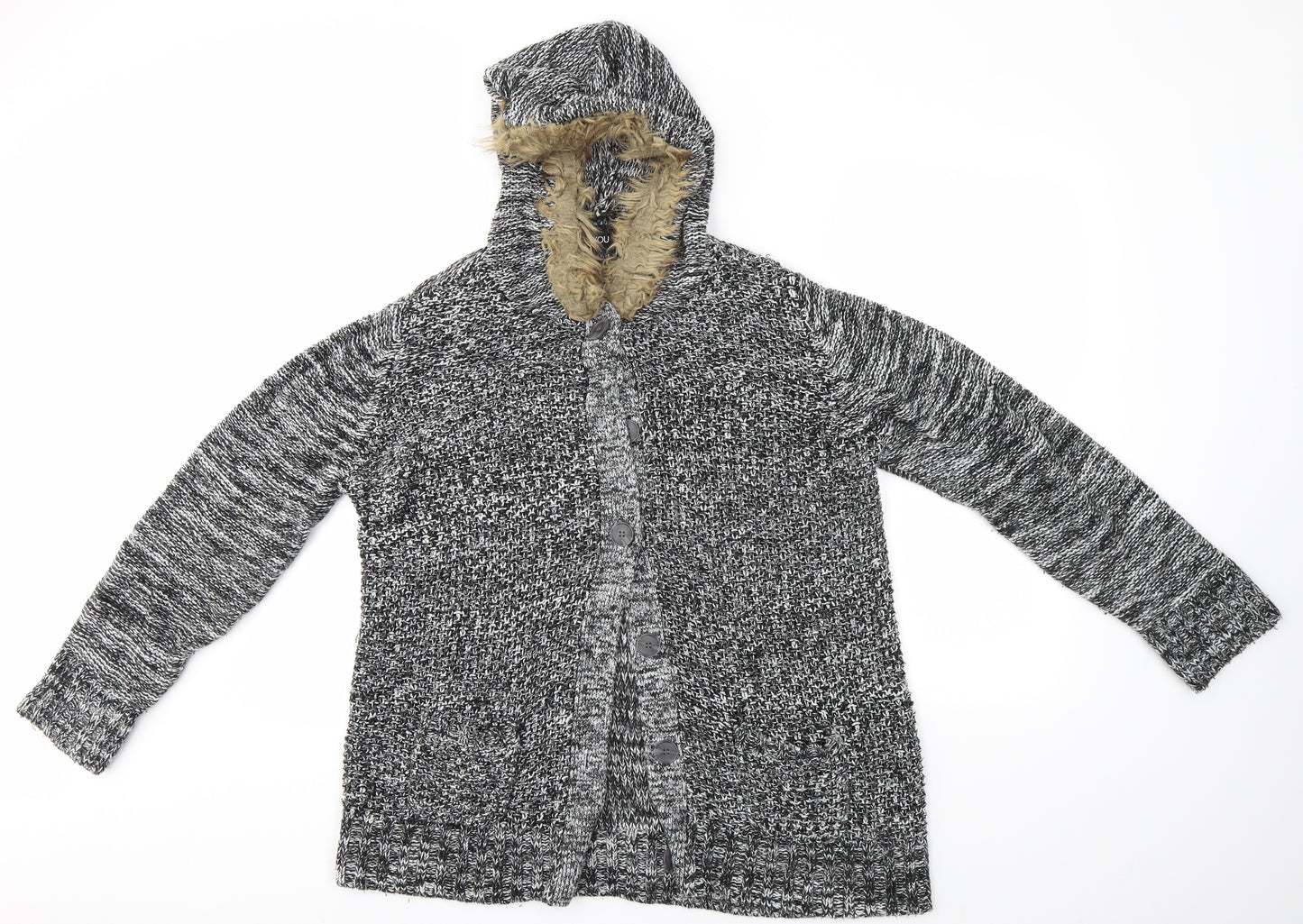 Be You Womens Grey   Cardigan Jumper Size 16