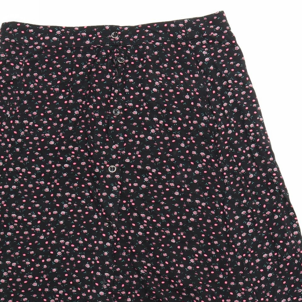 Louche Womens Multicoloured Floral  A-Line Skirt Size 12