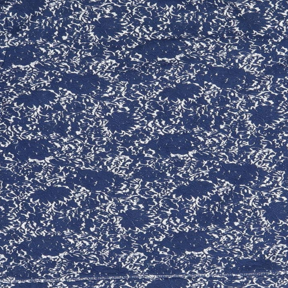 M&S Womens Blue Floral  Pullover Jumper Size 10