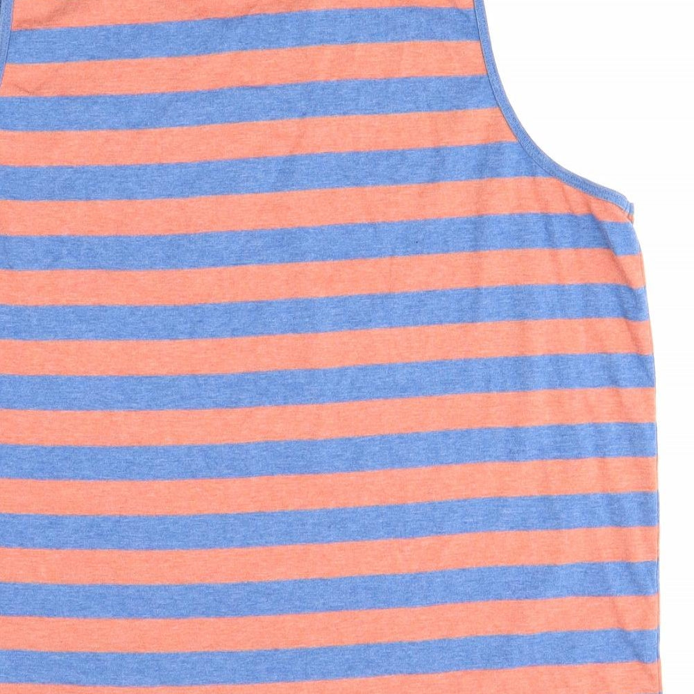 Primark Mens Multicoloured Striped  Basic Tank Size 2XL