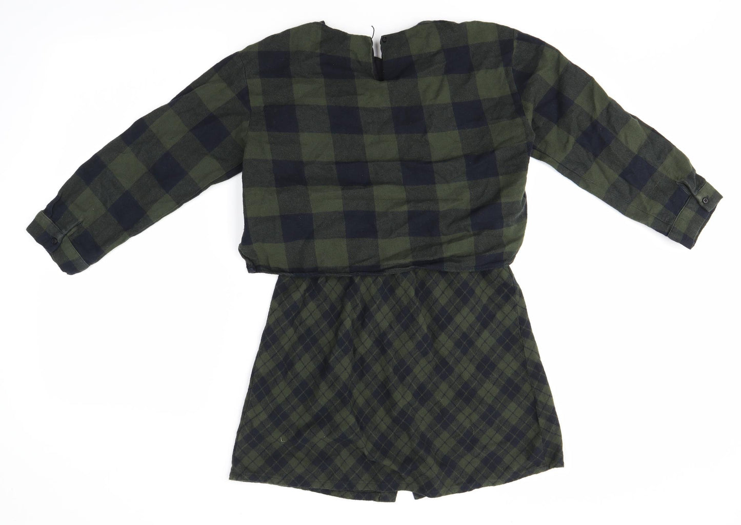 Zara Girls Green Check  A-Line  Size 11-12 Years