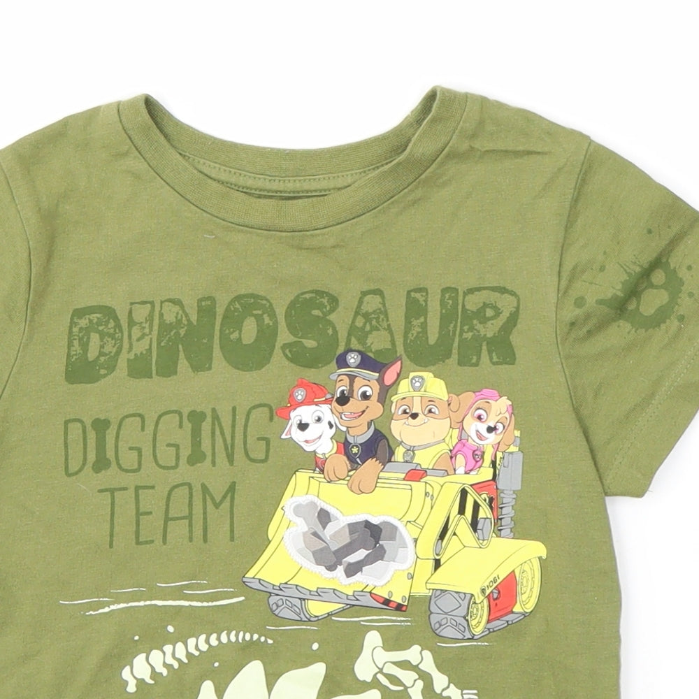 Nutmeg Boys Green   Basic T-Shirt Size 3-4 Years