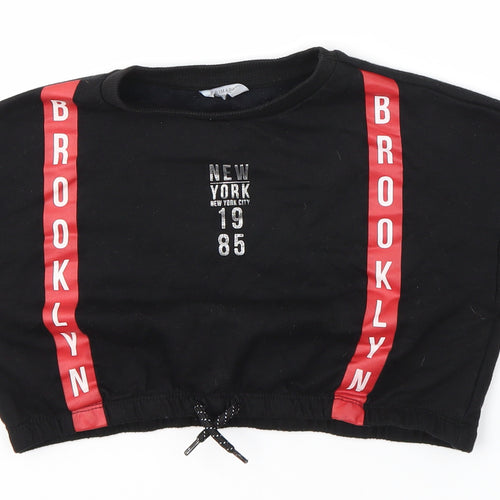Primark Girls Black   Pullover Jumper Size 8-9 Years
