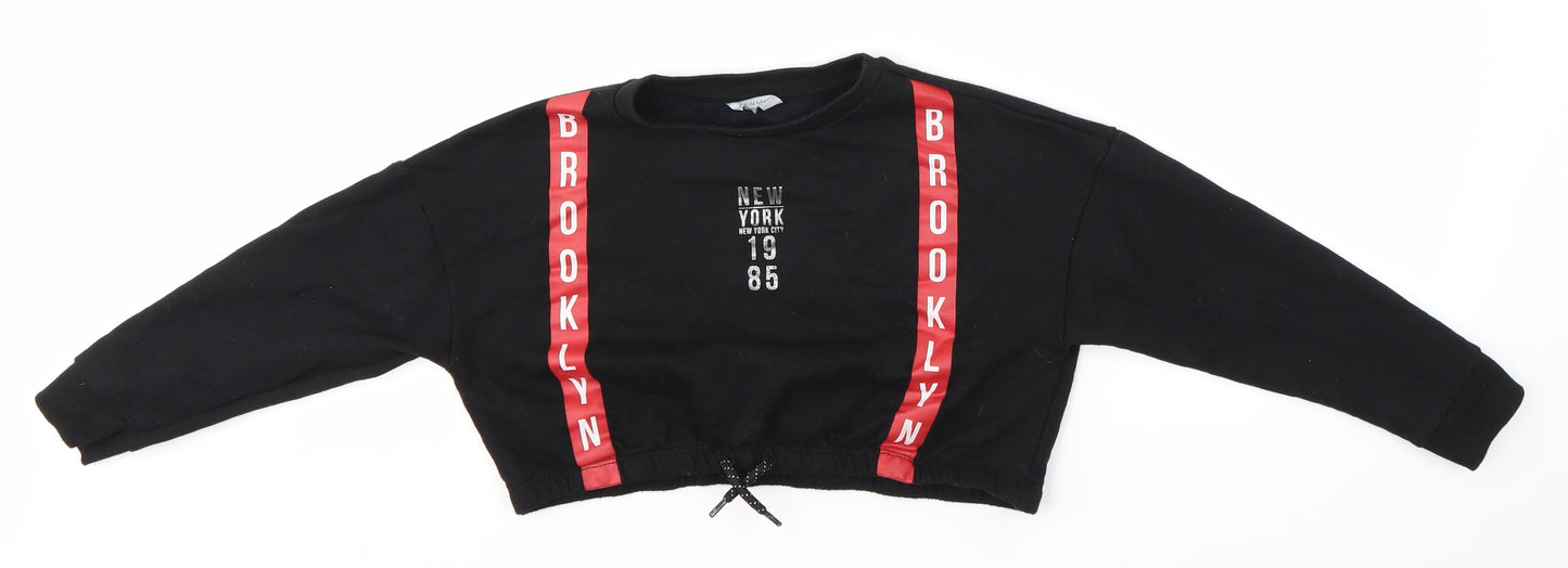 Primark Girls Black   Pullover Jumper Size 8-9 Years