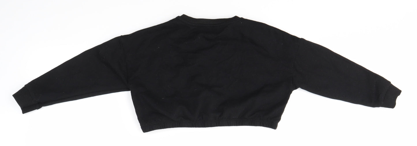 Primark Girls Black   Pullover Jumper Size 8-9 Years