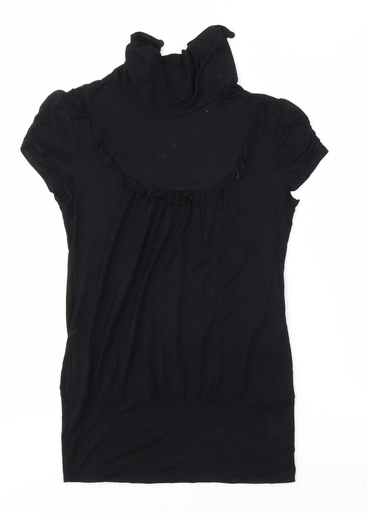 Dorothy Perkins Womens Black Basic Blouse Size 6
