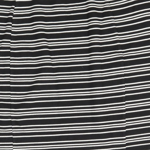 Matalan Womens Black Striped  Straight & Pencil Skirt Size 12