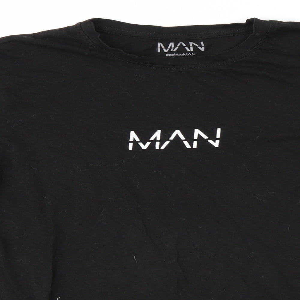 Boohoo Mens Black    T-Shirt Size L