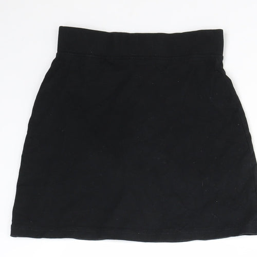 George Girls Black   A-Line Skirt Size 8-9 Years - SCHOOLWEAR