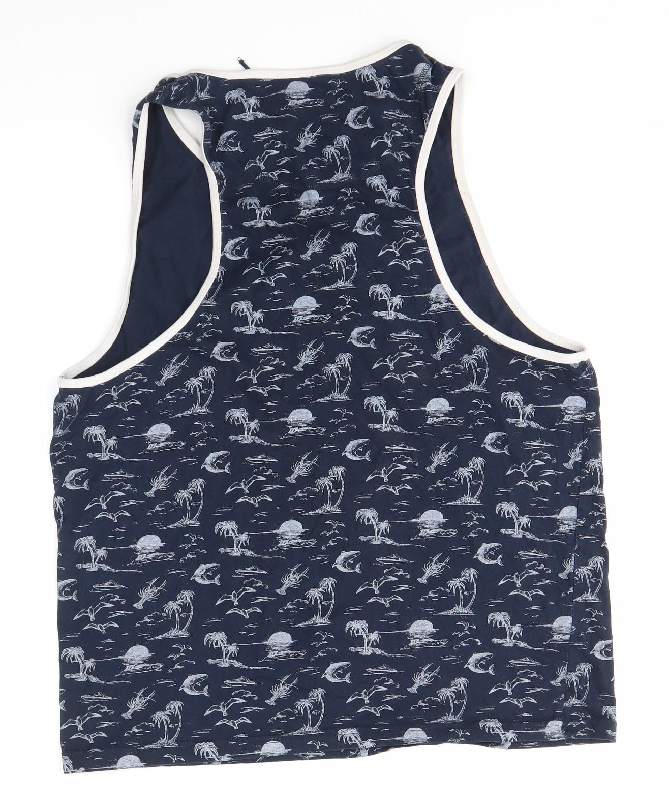 Fluid Mens Blue   Basic Tank Size XL