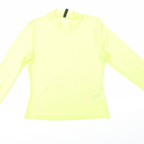 H&M Womens Yellow   Basic Blouse Size M