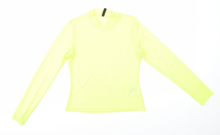 H&M Womens Yellow   Basic Blouse Size M