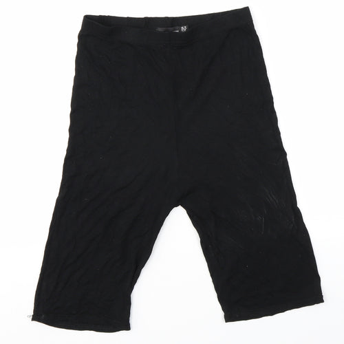PRETTYLITTLETHING Womens Black   Sweat Shorts Size 10